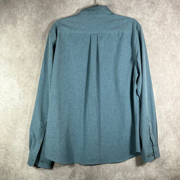 Eddie‎ Bauer Shirt Mens Large Blue Long Sleeve Button Up Casual Outdoor Pockets - Picture 4 of 8